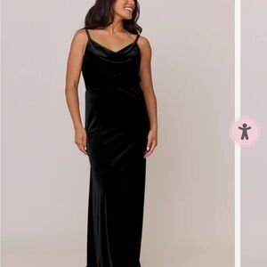 Revelry Black velvet Skye dress